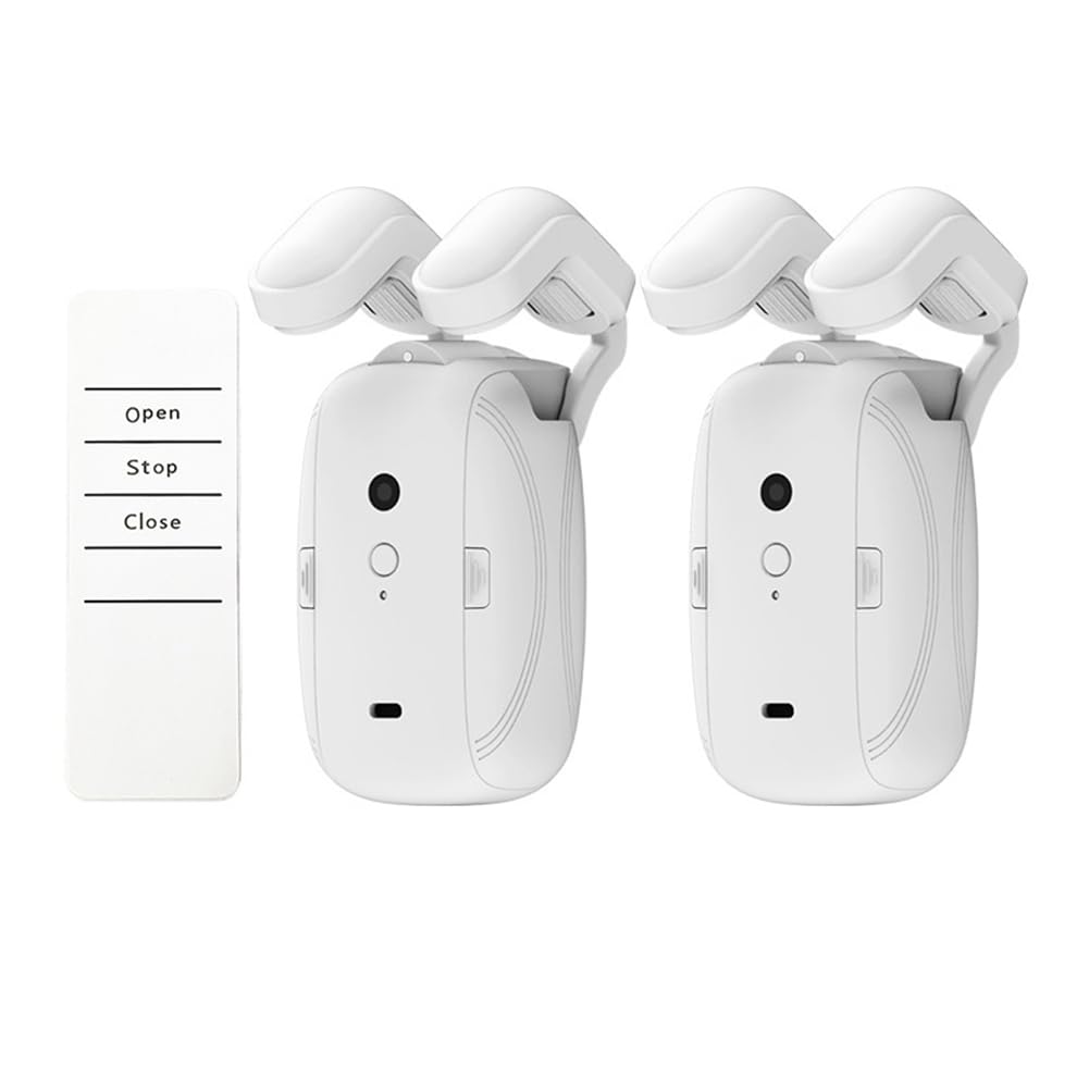 CTRLZS Dual Smart Curtains Robot Roman Rod Track Automatic Curtain Opener Remote Control Curtain Motor