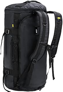 MIER Large Duffel Backpack Sports Gym Bag with Shoe Compartment, Heavy Duty and Water Resistant, Black, 90L