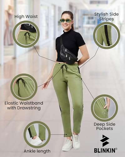 Image of BLINKIN Women's Relaxed Fit Mid Rise Cotton Pajamas Combo, Pack of 2-The Ultimate Track Pants : Ideal Lower for Night Wear & Comfort Wear