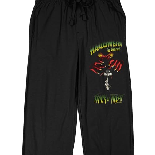 Bioworld Looney Tunes Bugs Bunny Halloween is Hare! Men's Black Sleep Pants2