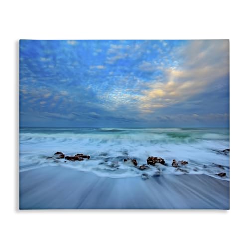 Stupell Industries 'Rocky Shoreline Beach Waves Clear Sky'| Canvas Art