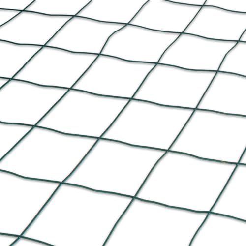 VOSS.garden 10m Gitterzaun 120cm Premium Maschendrahtzaun 100x75mm Gartenzaun Grün Wetterfest Punktgeschweißt