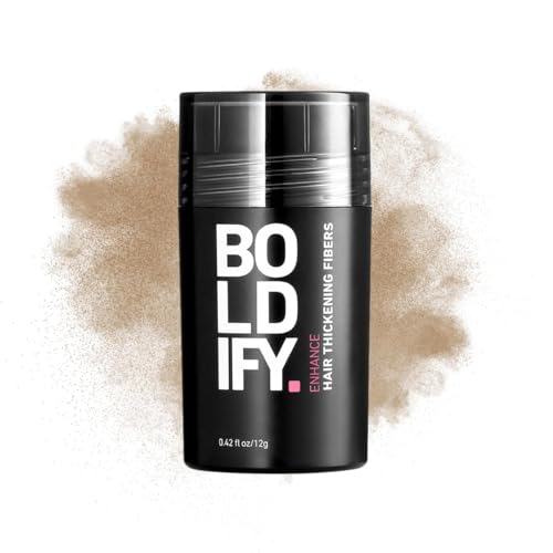 BOLDIFY Hair Fibers (12g) - Fill In Thinning and Fine Hair for an Instantly Fuller, Thicker Look - 14 Shades for Women & Men - Medium Blonde