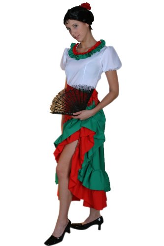 TH-MP Mexikanerin Kostüm für Damen Gr. M mexikanische Tänzerin Kleid