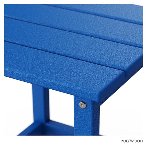 Image of POLYWOOD Long Island 18 inch Side Table, Pacific Blue