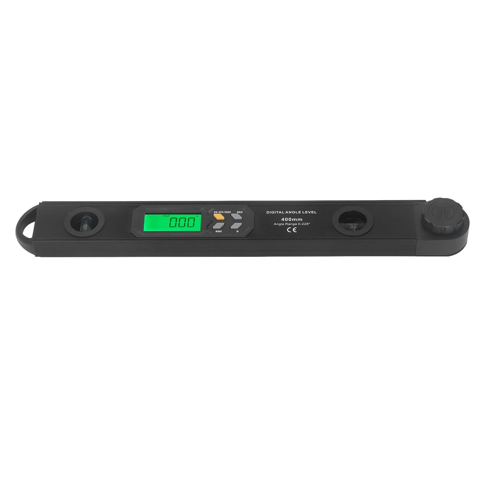 Règle de recherche d'angle numérique 400 mm en alliage d'aluminium, rapporteur d'angle avec écran LCD avec bouton de verrouillage pour la construction du bois et les projet