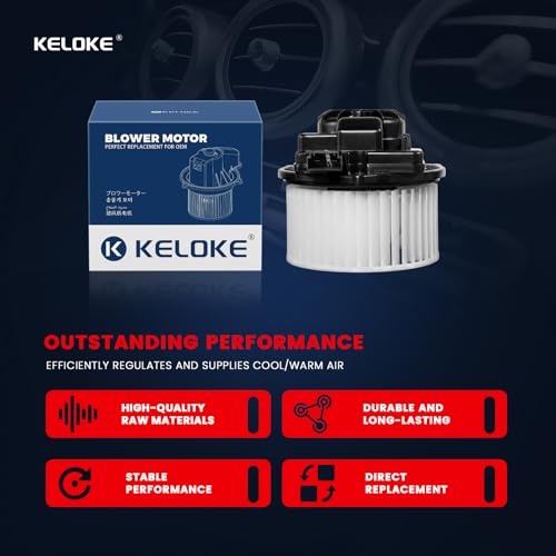 Image of KELOKE Front HVAC Heater Blower Motor Fan Compatible with Kia Forte 2019-2022, NIRO 2017-2019 & Hyundai Ioniq 2017-2019, with Fan Cage, Replace# 700345 PM4691 97113G2000