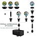 AMZtime 3,5W DIY Solar Springbrunnen für Außen mit 1,5M Wasserleitung und Pfahl, Upgrade Solar Teichpumpe Kit Solarpumpe mit 17 Effekte Solar Wasserpumpe Solar Fontäne für Gartenteich VogelBad