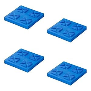 Lot de 4 plaques de support empilables, avec poignée – Plaques de calage – Jack Pads – Plaques de support pour caravane, camping-car
