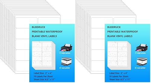 2x4 Inch Matte White Labels Waterproof Shipping Labels for Water Bottles image 4
