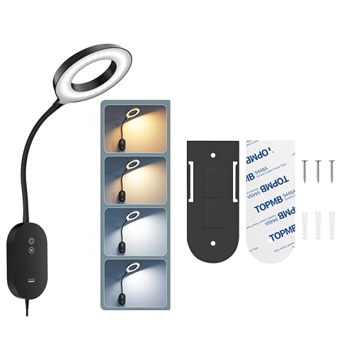 LED Ring Wall Round Reading Light Set | Ring Wall Round Lamp & 1 Wall Lamp Installation Accessories Bundle