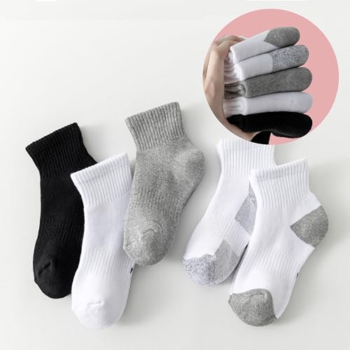 Boys Athletic Cushioned Crew Socks Thick Cotton Sports Socks 6 Pairs 5-14 Years3