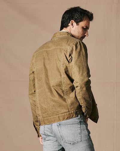 Image of Huckberry Flint and Tinder Men's Flannel-Lined Waxed Trucker Jacket