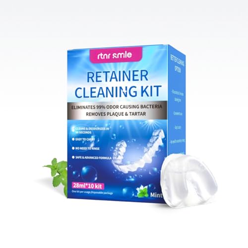 Denture & Retainer Cleaning Pods 10 Pack Dental Aligner Cleaner Tablets for Mouth Guards Clear Braces and Dentures Fresh Cleaning Soak Pods for Daily Oral Appliance Care