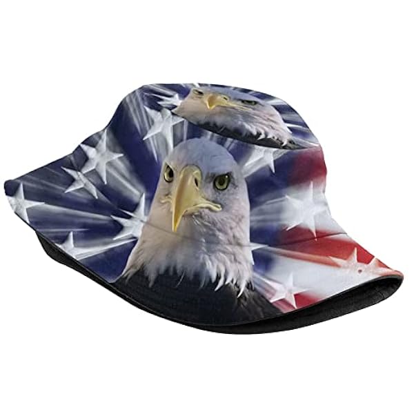 Amerikaanse zeearend vlag emmer hoeden mode zonnepet opvouwbaar 4 juli vissershoed voor vrouwen mannen zomer reizen hoed