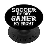 Photo Gallery soccer by day gamer by night - gamer soccer player popsockets supporto e impugnatura per smartphone e tablet Photo Gallery soccer by day gamer by night - gamer soccer player popsockets supporto e impugnatura per smartphone e tablet