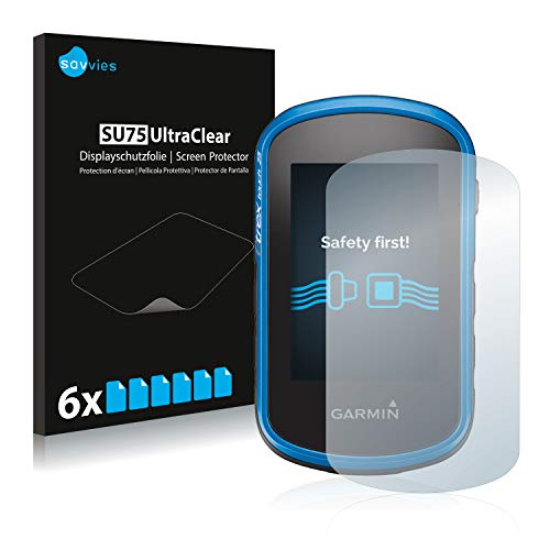 savvies Protector Pantalla para Garmin eTrex Touch 25 (6 Unidades) Película Ultra Transparente