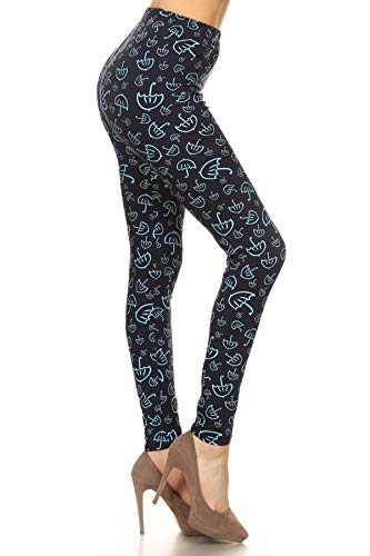 R807-OS Umbrella Party Print Fashion Leggings, One Size