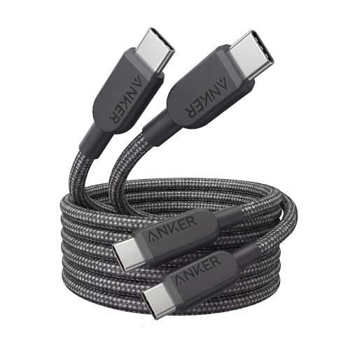 Anker 240W USB C to USB C Cable (2Pack 6ft/1.8m) USB C Charger Cable Fast Charge for MacBook Pro iPhone 17/16/15 iPad Pro Samsung Galaxy and More(USB 2.0)