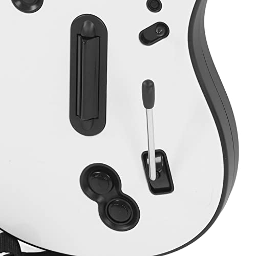 Diydeg Guitar Hero, 2.4G Quick Response Elongated Strumming Bar Abs Plastic Metal Rust Resistant Scratch Resistant Guitar Hero Controller Battery Powered Guitar Controller For Pc For Ps3(White) #TOP7