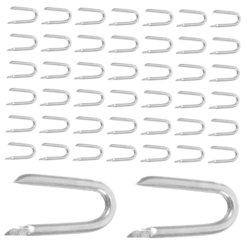 ULTECHNOVO 200piezas Clavos Forma Para Clavos Resistentes Para Fijar Malla De Alambre Sujetadores Metálicos Para De Jardín Para Alambre De Grapas Gruesas Para Fijación De Malla