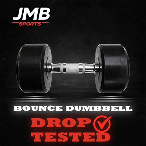 Image of JMB Professional Round Rubber Dumbbells | Home Gym Equipment for Men & Women | Full Body Workout Dumbbell Set for Home Exercise & Strength Training (2.5Kg Pair)