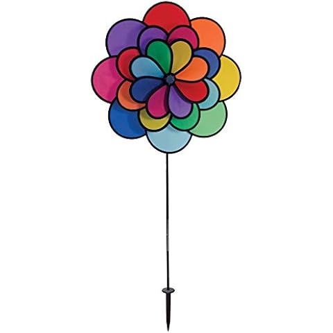 In the Breeze Triple Wheel Flower - Ground Stake Included - Colorful Wind Spinner for Your Yard or Garden,2830 Cover