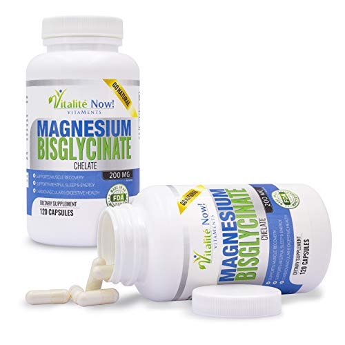 Magnesium Bisglycinate 200mg 100 Chelated Max Absorption & Bio