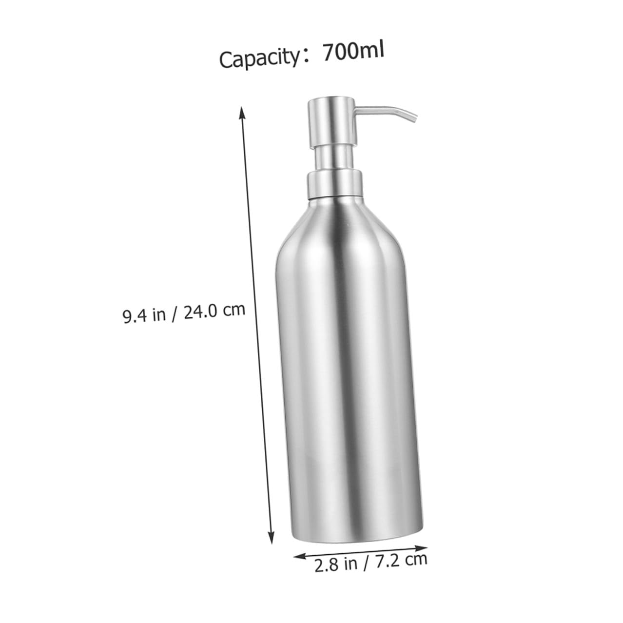 Hemobllo 2 pezzi Dispenser Sapone Acciaio Inossidabile Pompa Manuale Ricaricabile per Shampoo e Bagnoschiuma Bottiglia Elegante e Resistente per Bagno Casa e Hotel
