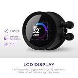 NZXT Kraken 280 RGB - RL-KR280-B1-280 mm AIO CPU chłodzący ciecz - konfigurowalny kwadratowy wyświetlacz LCD 1,5" do obrazów, wskaźników wydajności, pompa o wysokiej wydajności, 2 x wentylatory