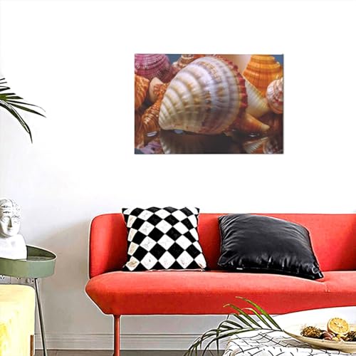 Impression sur toile de coquillages YoupO - Créez une ambiance de vacances dans votre salle de bain