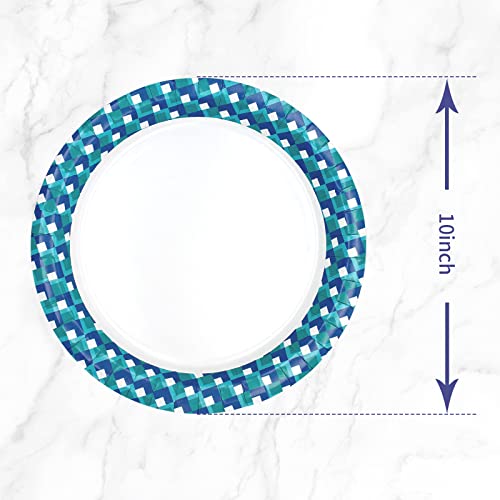 Bestree 10 inch Disposable Paper Plates Soak-Proof Paper Plates,100 count Dinner Plates Everyday Paper Plates for Daily Use (10