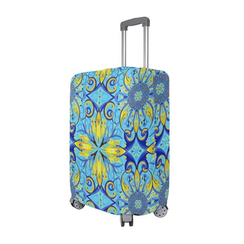 Joisal Floral Swirling Suitcase Cover Cute Luggage Protector Washable Floral Travel Essentials for Women, L, Fits 26-28 Inch Case3