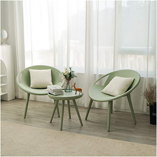 3 Piece Outdoor Patio Furniture Set - Modern chairs Plastic Heavy-Duty Waterproof No Rust Chairs Coffee Table Balcony Front Porch Garden Backyard Poolside Bistro Set All-Weather Conversation Sets
