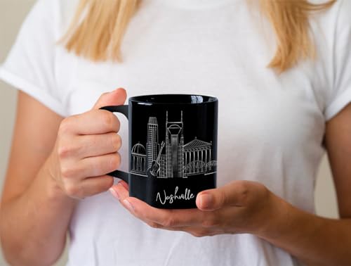 Nashville City Skyline Coffee Cup, 11oz Ceramic Mug, Custom Coffee Cup, US Skyline Coffee Cups, Gift Idea for Men and Women, Personalize Gift for Her, Dishwasher Safe or Handwash - Image 5