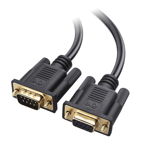 Cable Matters RS232 Cable Serial Cable - 10ft Male to Female 9 Pin DB9 Cord