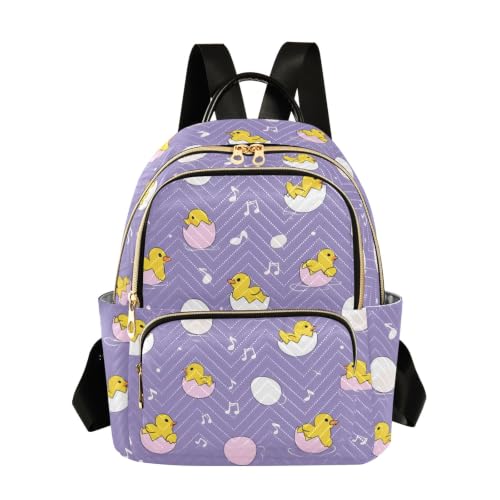 Sac à dos violet canard pour femme avec système antivol intégré