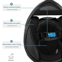 Westt Klapphelm Motorrad ECE 22.06 Zertifiziert – Integralhelm mit Sonnenblende & Visier, Motorradhelm für Damen & Herren, Jethelm mit Kinnschutz, waschbares Innenfutter, für Roller, Scooter & Moped – Ansicht 4