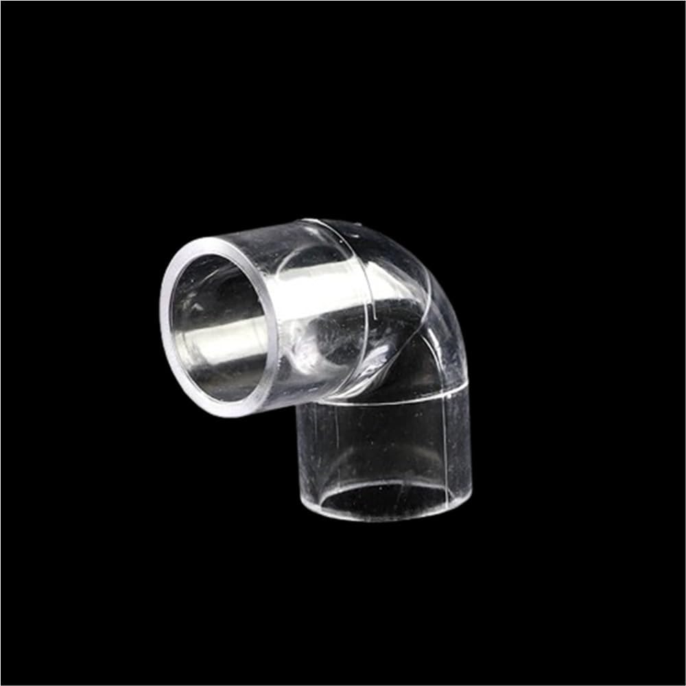 Dfrywdgsey Black Acrylic Transparent Tube, 90 Degree L-Shaped Pipe Fitting, Thick Transparent Acrylic Connector, Aquarium Fish Tank Tube Elbow Tee Joint(,32Mm)