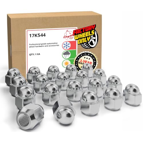 Wheel Accessories Parts 20 Pcs M12x1.25 12x1.25 Thread OEM Style Lug Nuts 1.2' Long Chrome 3/4' 19mm Hex Fits Subaru Crosstrek Forester WRX Outback ｜ SU003-04733 ｜ 611-076