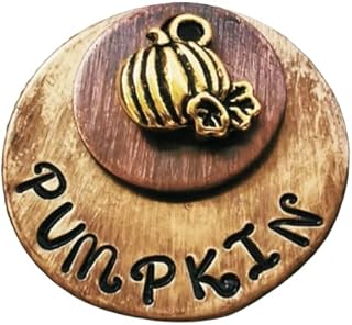 Pumpkin Dog Tag, Pet ID Tag, Nature Pet Tag, Autumn Dog Tag, Fall Pet Tag, Dog Tag, Dog Tags for Dogs, Hand Stamped Tags, Pet Tag, Cat Tag (1.25")
