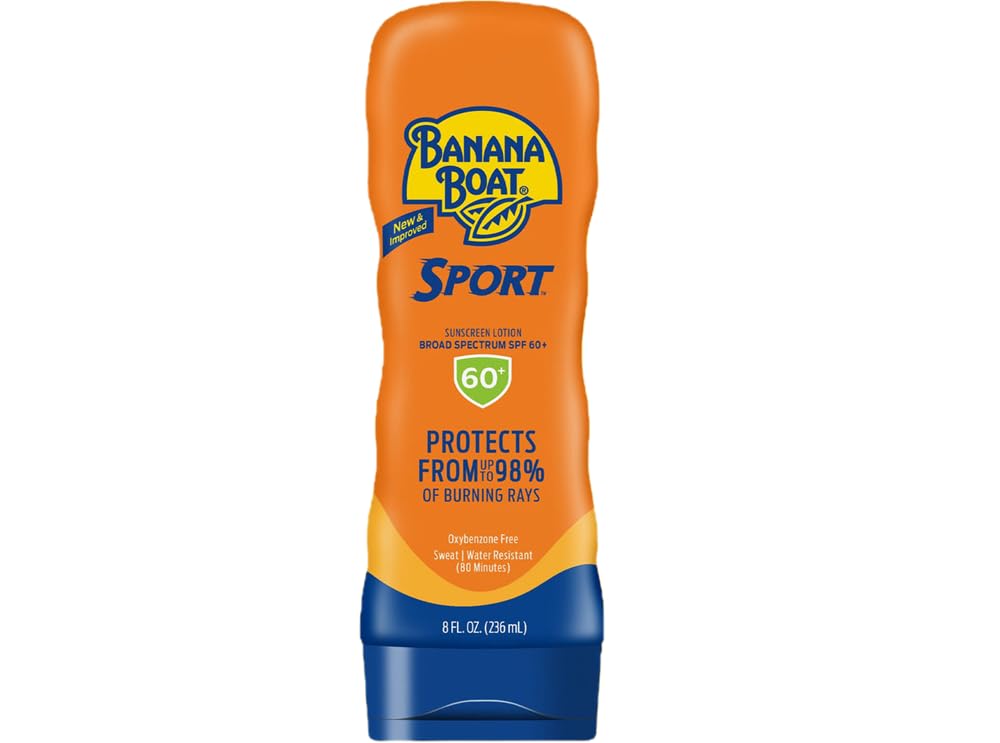 Banana Boat Sport Ultra SPF 60 Sunscreen Lotion, 8Fl Oz | Sport Sunscreen SPF 60 Lotion, Sunblock, Skin Sun Protection, Water Resistant Sun Care, 8Fl Oz