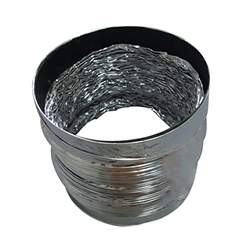 NUOBESTY 1 Pieza Conducto de aire de aluminio manguera de ventilación ventilador manguera flexible respiradero puntos de venta extractor de aire manguera de escape Silver