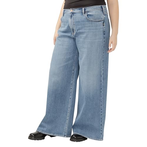 Silver Jeans Co. Women's Plus Size Highly Desirable High Rise Ultra Wide Leg Jeans2