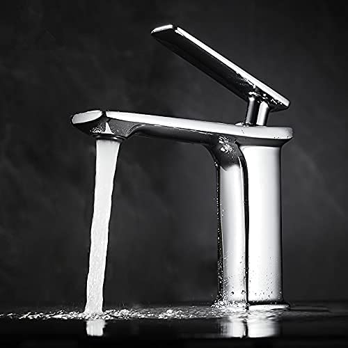 Mélangeur d'eau chaude et froide en laiton blanc pour lavabo