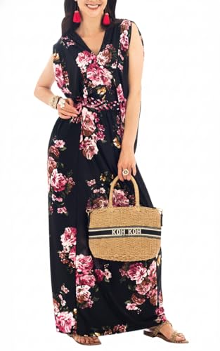Image of KOH KOH Womens Long V-Neck Grecian Goddess Wedding Guest Maxi Dress Gown