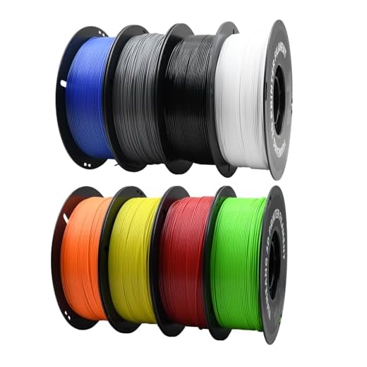 YUANEANG PETG 3D Printer Filament 1.75mm, 8-Color 8-Pack, Strong & Durable PETG Material, Heat-Resistant, Low-Warp & Easy Printing, Ideal for Functional Parts, Prototypes & Multi-Color Projects