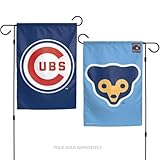 WinCraft Cooperstown Edition Team Logo Premium 2 Sided Garden Flag, 12' x 18' (Chicago Cubs)