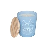 Color azul \'Mr.Wonderful con te mi sciolgo Vela, Cristal, Azul, 15 x 20 x 25 cm