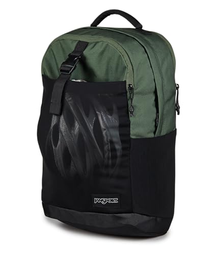 Image of JanSport Journey Pack Backpack - Large Main Compartment, Dual Water Bottle Pockets, 15-inch Padded Laptop Compartment with Tricot Lined Sleeve, Cargo Green